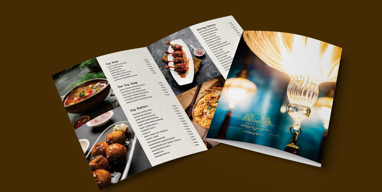 menu card design services