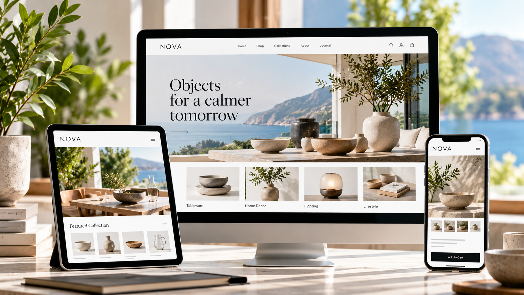 Corporate website design displayed across desktop, tablet and mobile devices, illustrating a consistent digital brand experience across customer touchpoints.